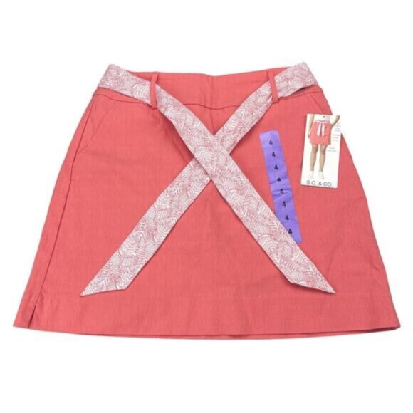NWT S C & CO Tummy Control Pull On Skort Sz 4 Pink - Picture 2 of 5